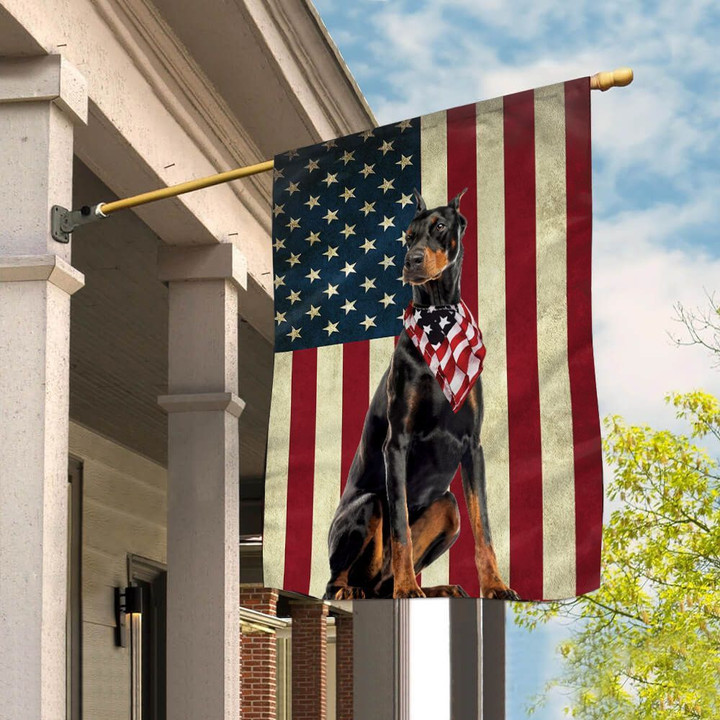 BIF0215 Doberman Pinscher House Flag