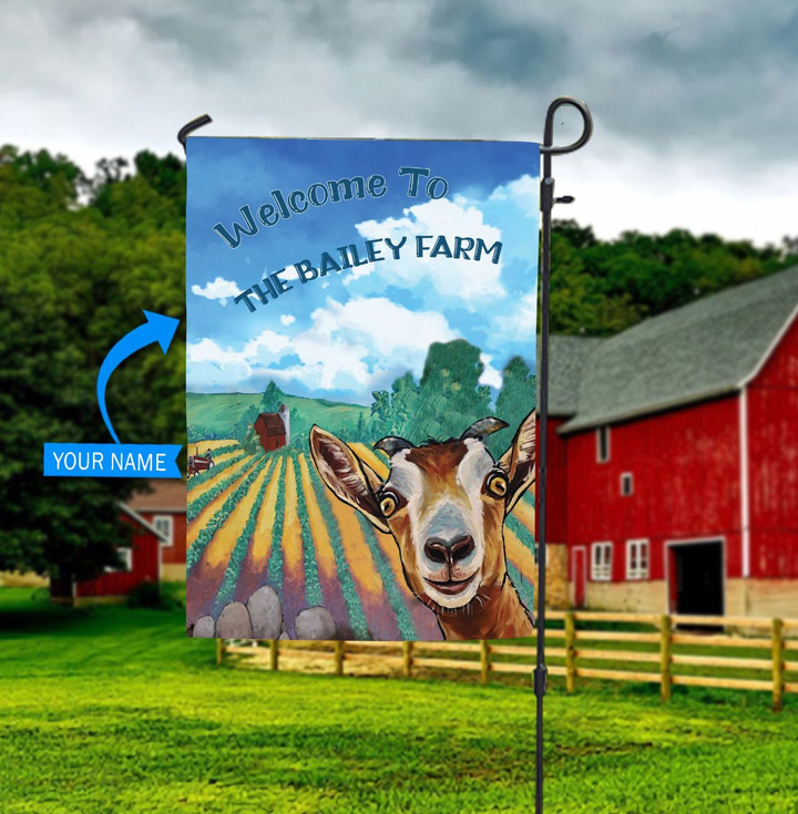 BIF20080108 Goat Farm Personalized Flag