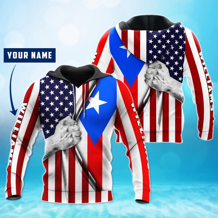 DITF001-Puerto Rico Personalized 3D HOODIE