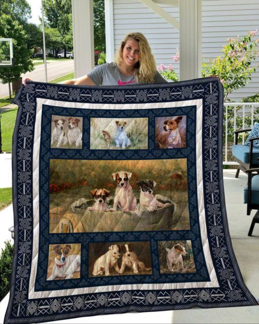QUI21002 Jack Russell Terrier Quilt Blanket