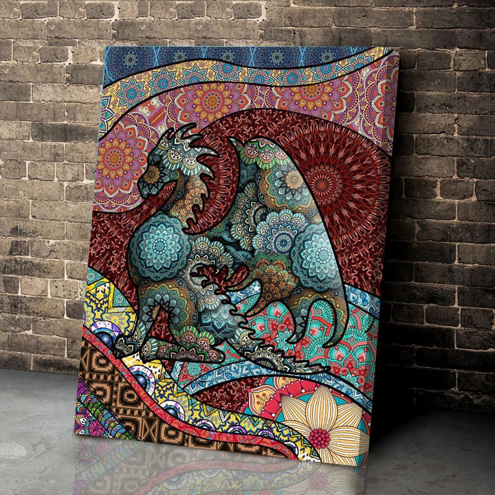 MHDDR0101 Boho Dragon Vertical Matte Canvas