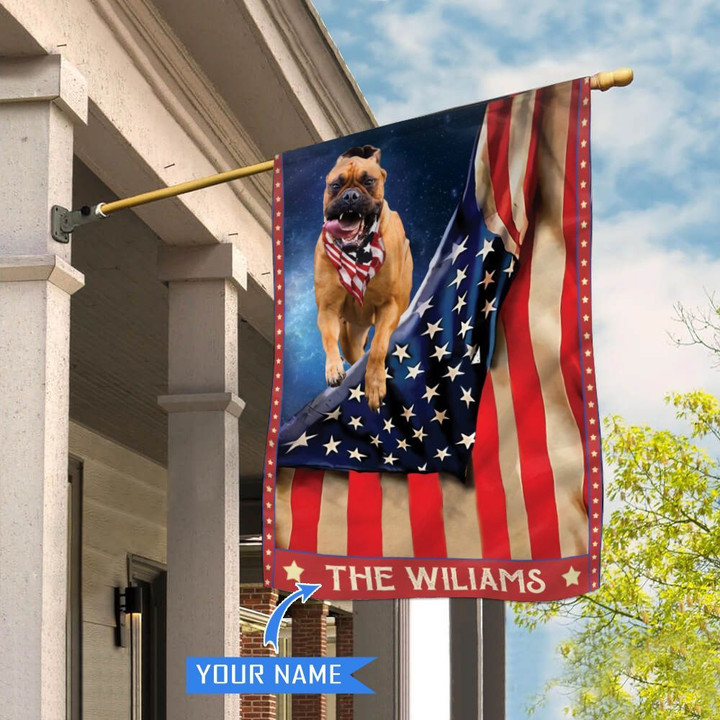 CHFD1030 Bullmastiff Personalized House Flag