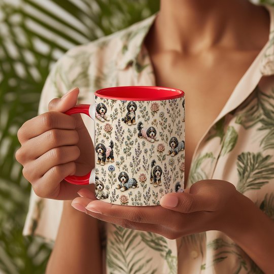 Bernedoodle Accent Edge-to-Edge Coffee Mug CM26052201