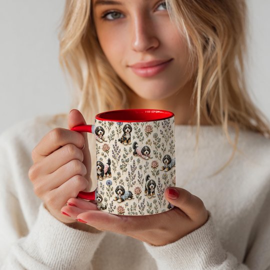 Bernedoodle Accent Edge-to-Edge Coffee Mug CM26052201