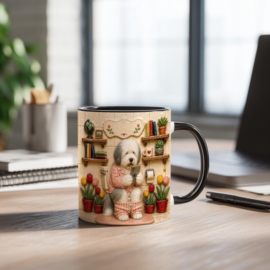 Old English Sheepdog Accent Edge-to-Edge Mug CM26052810