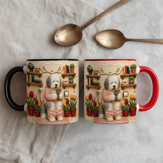 Old English Sheepdog Accent Edge-to-Edge Mug CM26052810