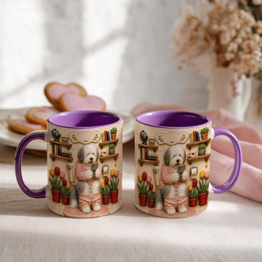Old English Sheepdog Accent Edge-to-Edge Mug CM26052810