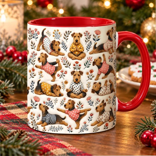 Airedale Terrier Accent Edge-to-Edge Mug CM26100801