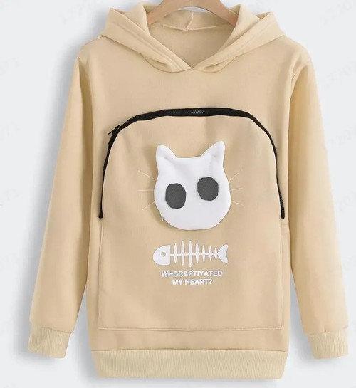 Cat Lovers Hooded Sweatshirt Kangaroo