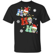 Ho Ho Ho Sugar Skull Christmas Lights Gifts Shirt Christmas Family T-Shirt - Awesome Tee Fashion