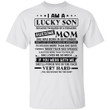 I Am A Lucky Son Because I�m Raised By A Freaking Awesome Mom She Was Born In September Shirt - Awesome Tee Fashion