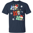Ho Ho Ho Sugar Skull Christmas Lights Gifts Shirt Christmas Family T-Shirt - Awesome Tee Fashion