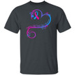 Heart Blue Pink Ribbon Pregnancy Infant Loss Awareness Shirt - Awesome Tee Fashion