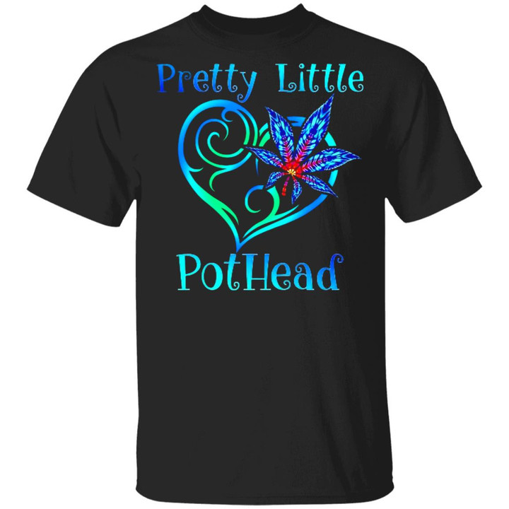 Heart Weed Pretty Little Pothead Graphic Tees Shirt - Awesome Tee Fashion