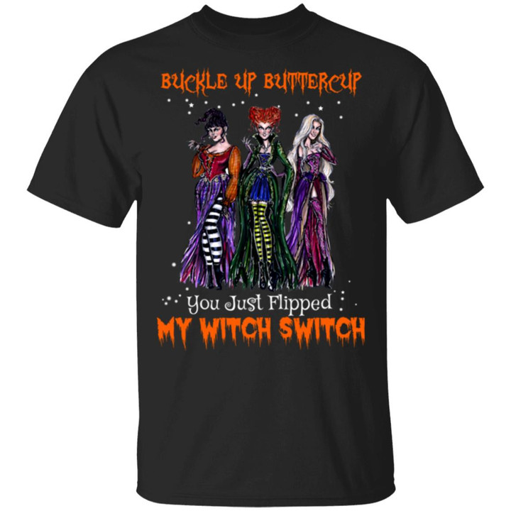 Hocus Pocus buckle up buttercup you just flipped my witch Switch Halloween Shirt - Awesome Tee Fashion