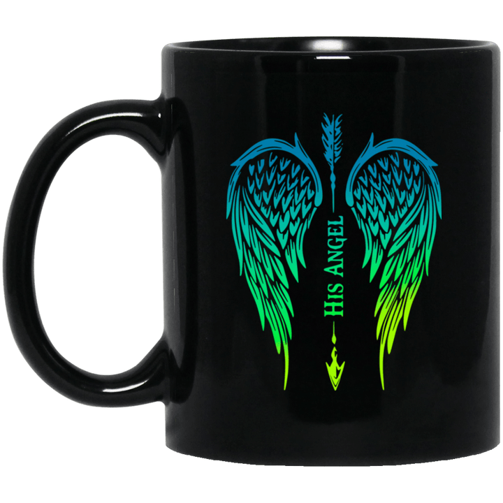 His Angel Wings Mug Couple Coffee Mugs - Awesome Tee Fashion