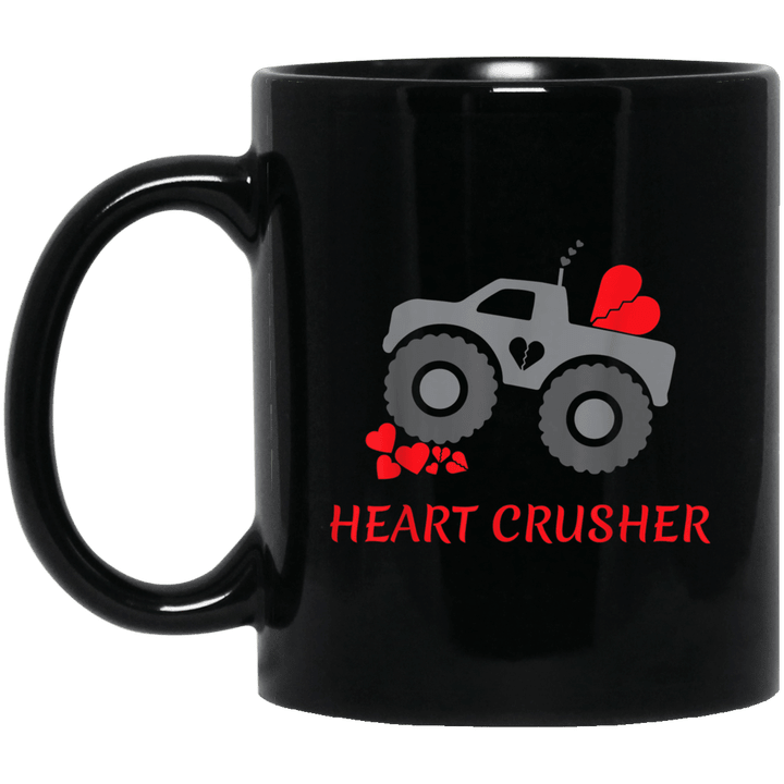 Heart Crusher Boy Valentines Day Truck Tee Mug - Awesome Tee Fashion