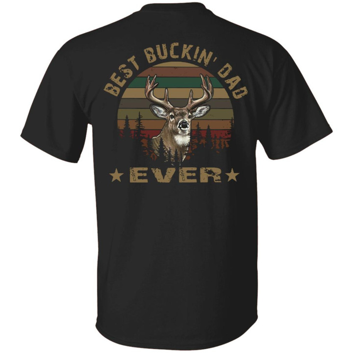 Hunting Best Buckin� Dad Ever Vintage Sunset Shirts Hunter Gift - Awesome Tee Fashion