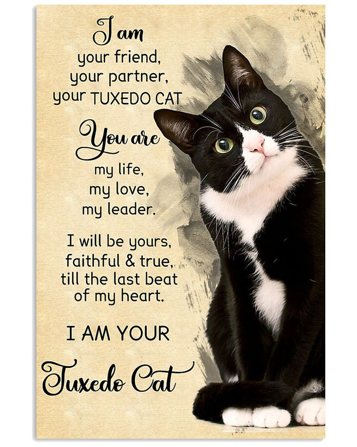 I Am Your Friend Your Partner Your Tuxedo Cat Poster - Awesome Tee Fashion