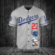 Los Angeles Dodgers Lilo & Stitch Baseball Jersey Gray