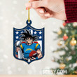 Los Angeles Chargers x Son Goku Kakarot Super Saiyan Dragon Ball Z with Super Bowl Trophy Chirstmas Ornament ORNJS01