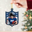 New York Giants x Son Goku Kakarot Super Saiyan Dragon Ball Z with Super Bowl Trophy Chirstmas Ornament ORNJS01