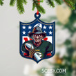 Green Bay Packers x Freddy Krueger A Nightmare on Elm Street Halloween with Super Bowl Trophy Chirstmas Ornament ORNJS01