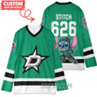 Dallas Stars x Lilo & Stitch Hockey Jersey Kelly Green Home