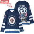Winnipeg Jets x Lilo & Stitch Hockey Jersey Navy Home