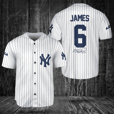 LeBron James Yankees Jersey #6 - Officially Licensed NBA Gear - Scesy
