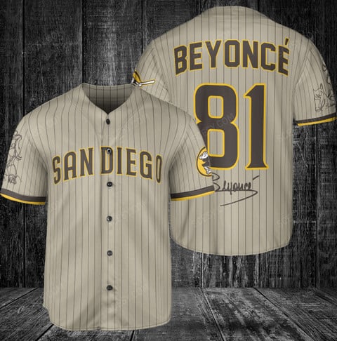 Get Your Beyonce San Diego Padres Jersey Now - Tan - Scesy