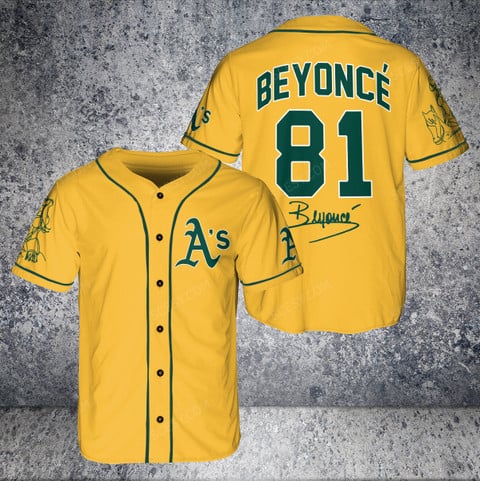Shop the Limited Edition Oakland A's Beyonce Jersey in Gold