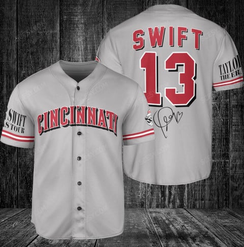 Cincinnati Reds Taylor Swift Jersey: Gray & Stylish - Scesy