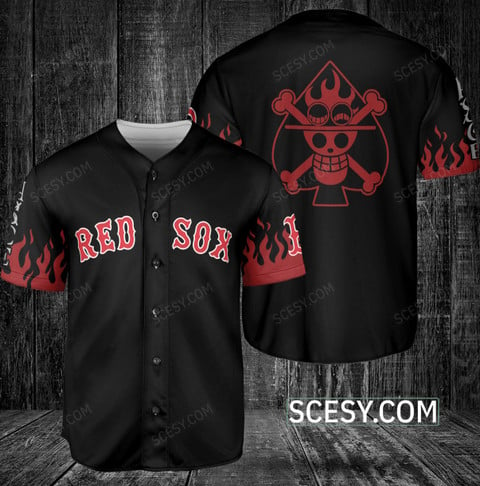 Boston Red Sox One Piece Baseball Jersey Black - Scesy
