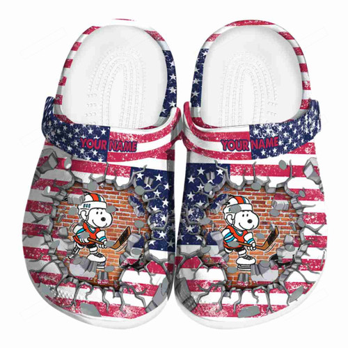 Scesy Snoopy Hockey Cartoon Sport Clogs Shoes Comfortable For Men Women and Kids 4