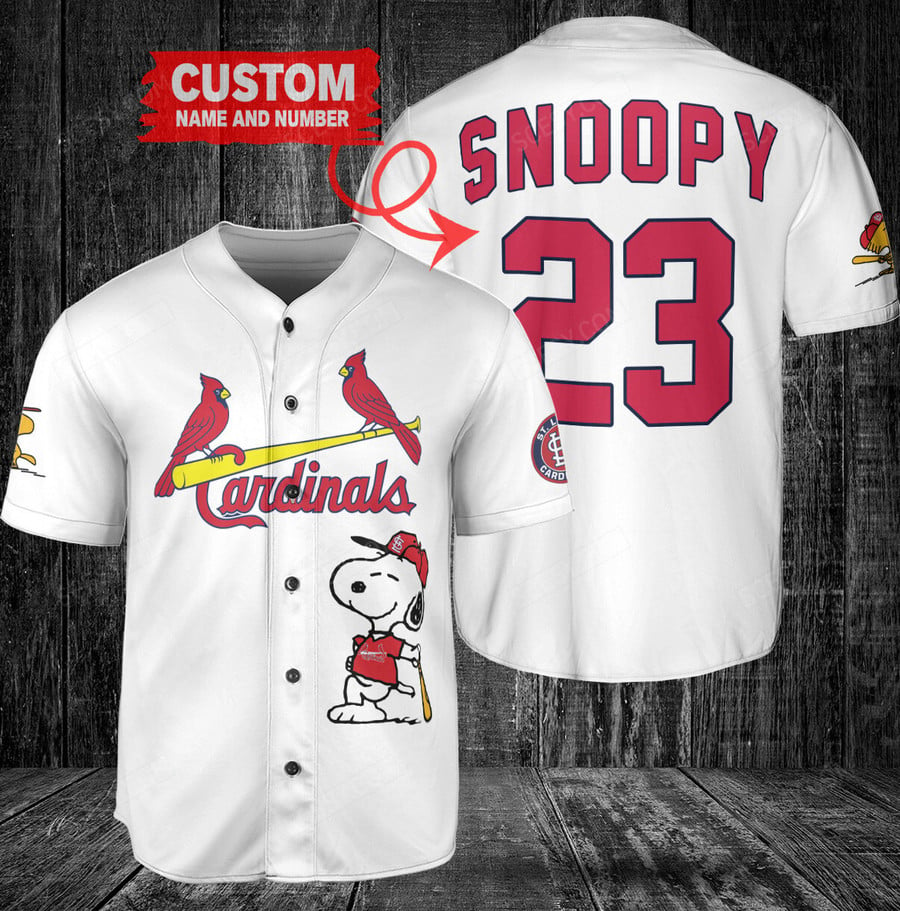 Peanuts Snoopy x St. Louis Cardinals Baseball Jersey w - Scesy
