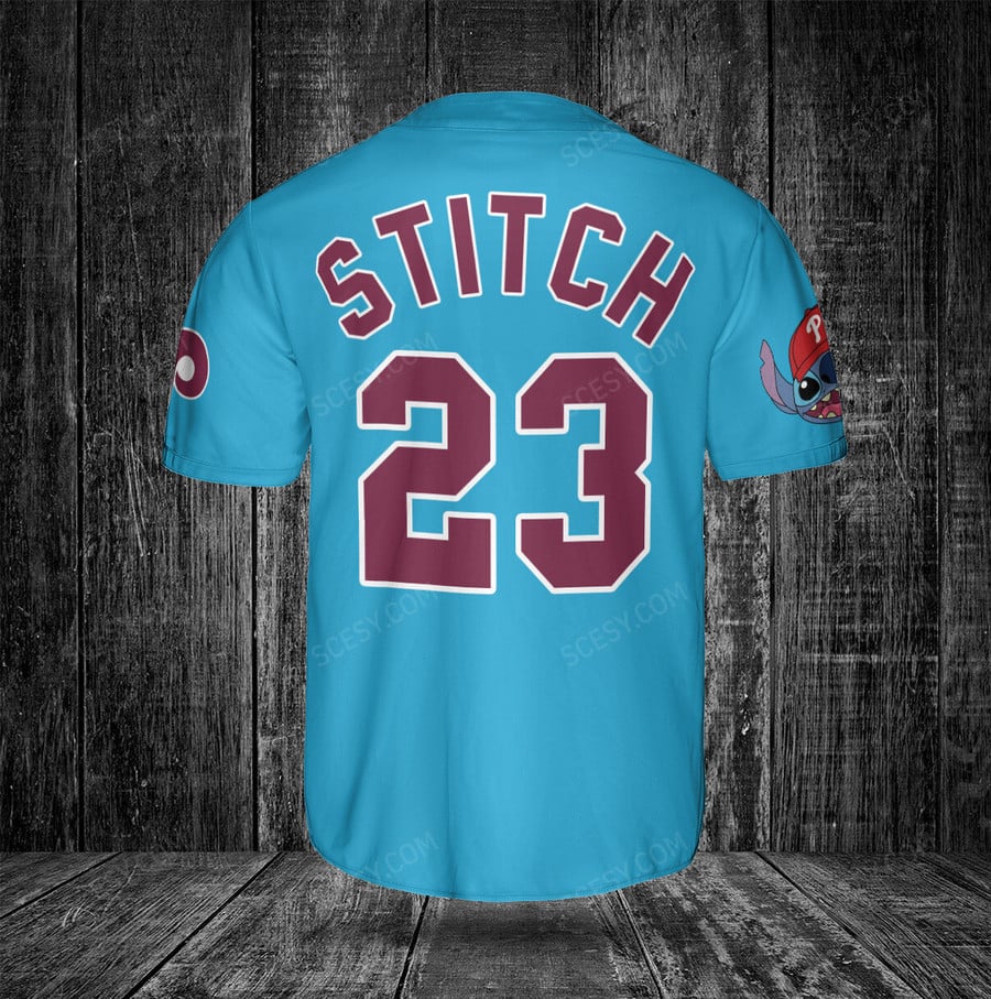 Shop Phillies Lilo & Stitch Light Blue Baseball Jersey