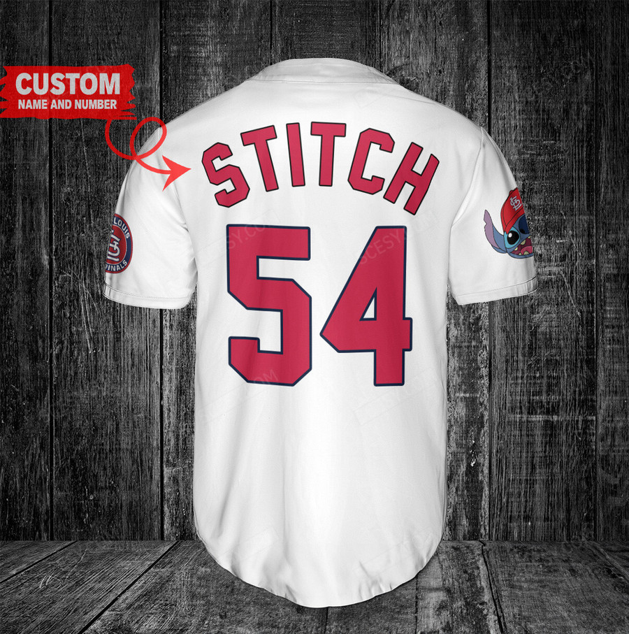 Texas Rangers Lilo & Stitch Baseball Jersey - White - Scesy
