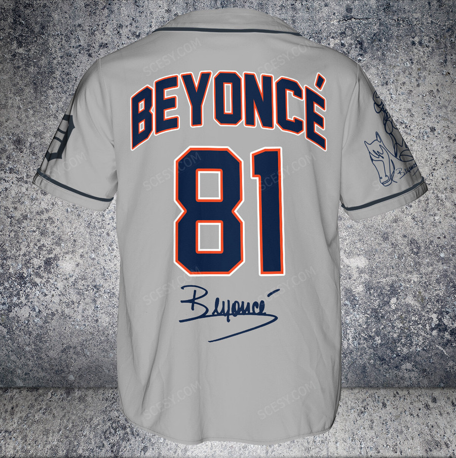 Get the Beyonce Navy Baseball Jersey - Detroit Tigers - Scesy