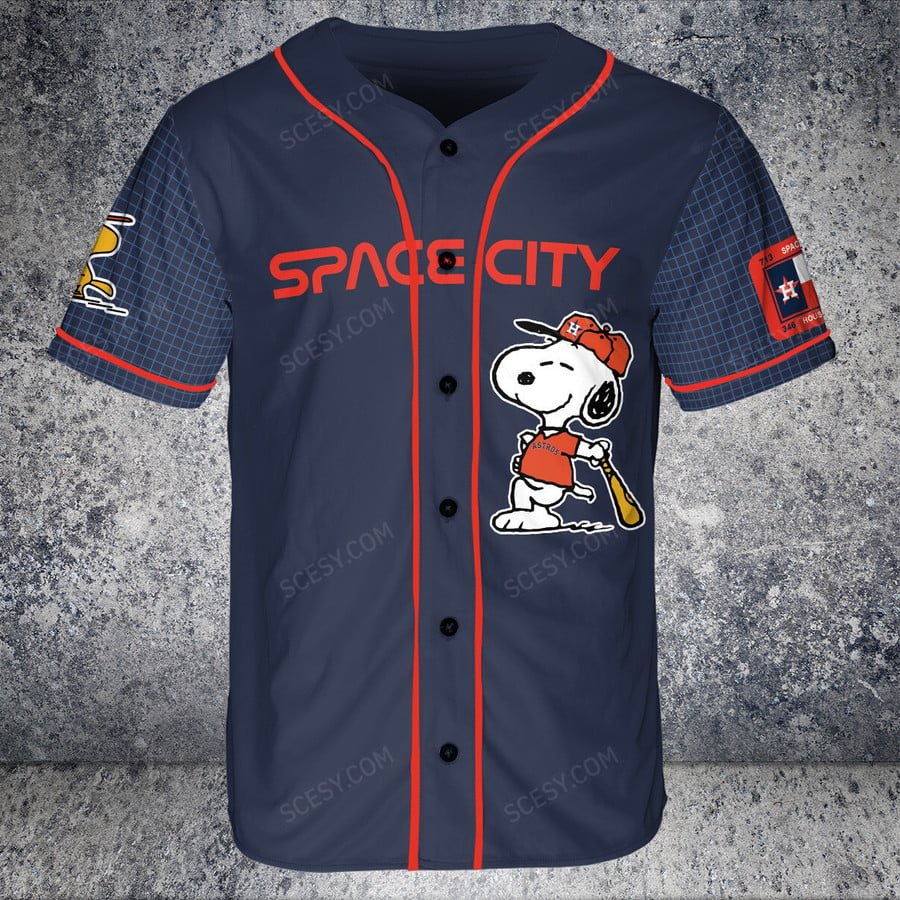 Houston Astros Peanuts Snoopy Baseball Jersey - Limited Edition