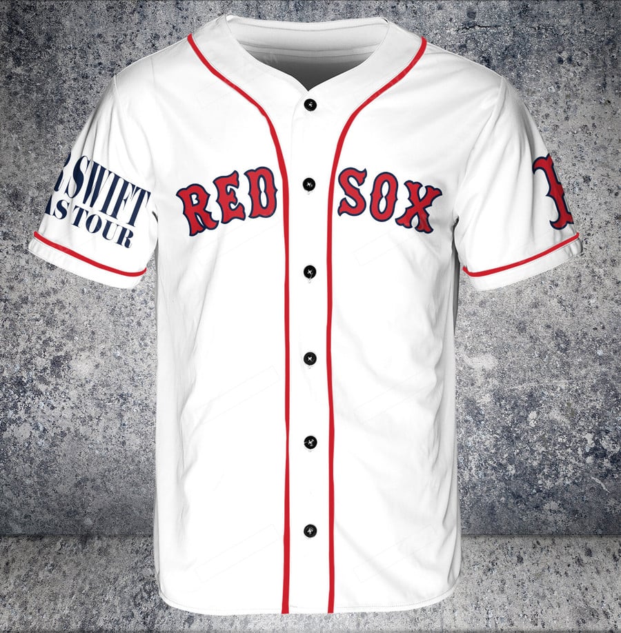 Boston Red Sox Button-Up Baseball Jersey - Navy