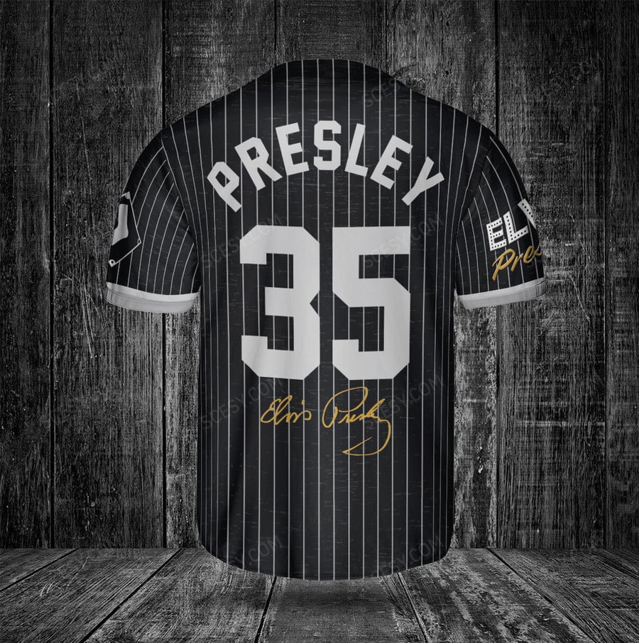 Elvis Presley Baseball Jersey - Chicago White Sox City Connect - Scesy