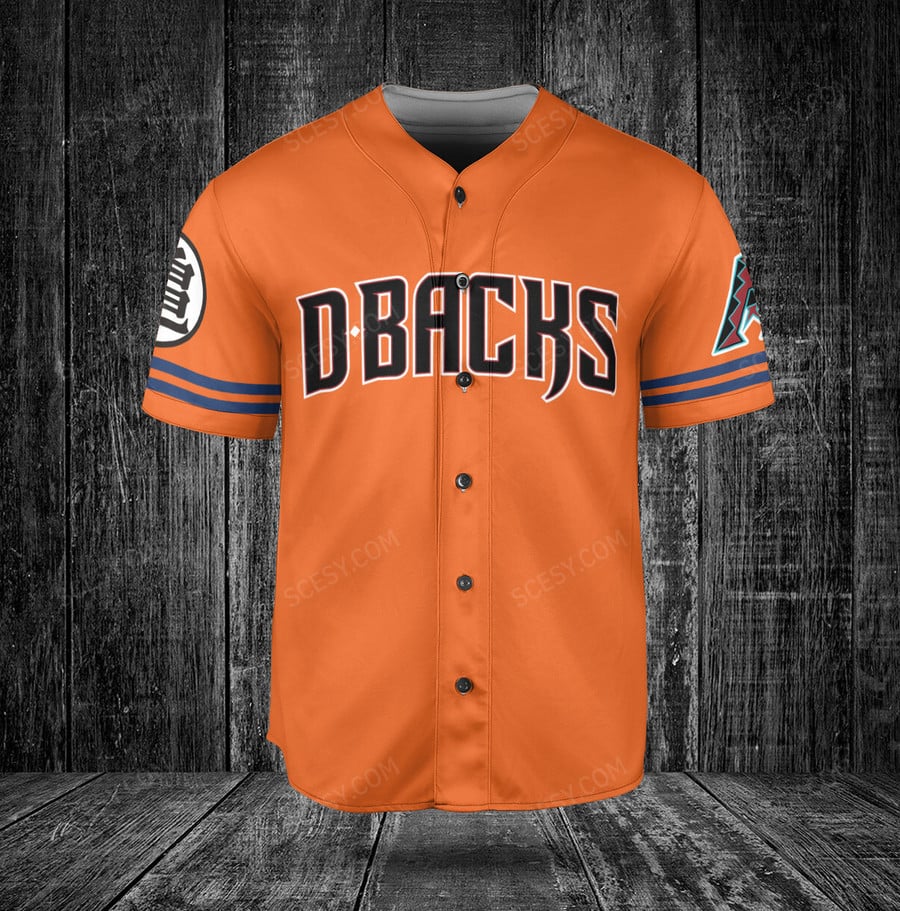 Arizona Diamondbacks Goku Baseball Jersey - Custom Design - Scesy