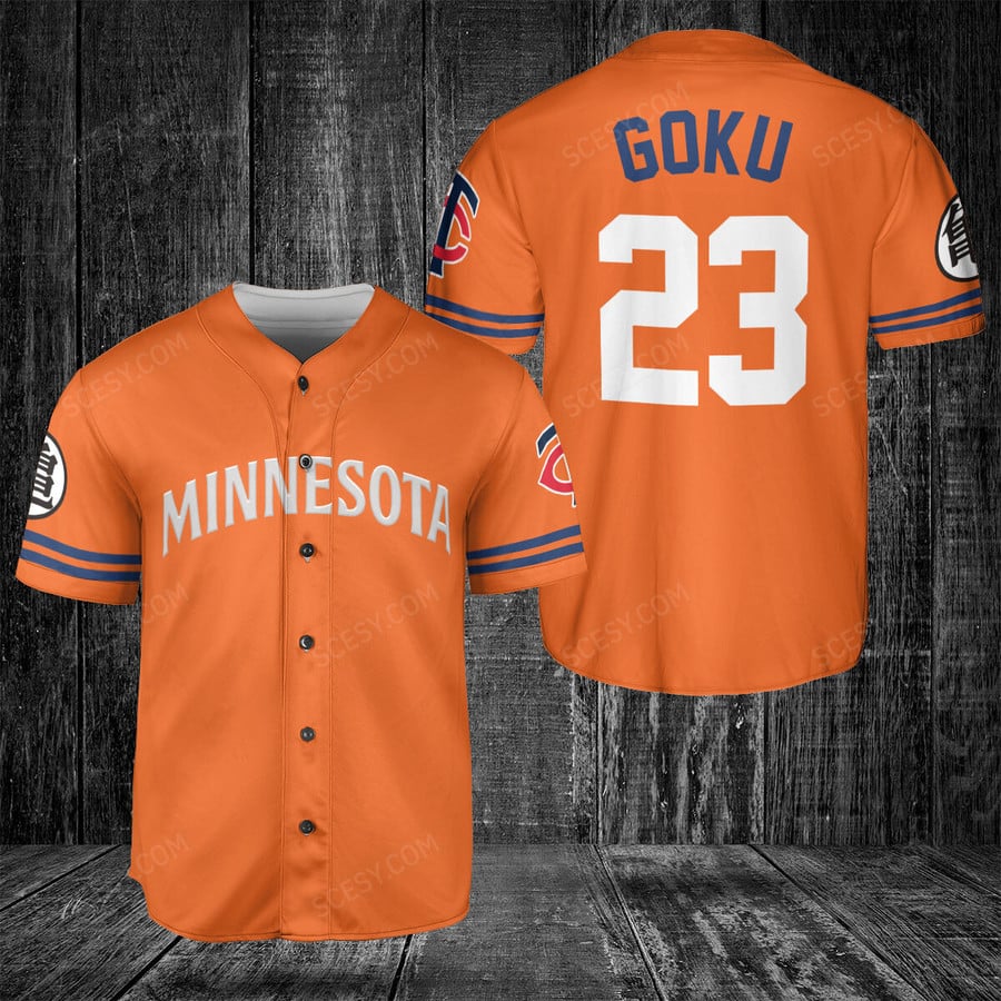Minnesota Twins Goku Baseball Jersey - Custom Design - Scesy