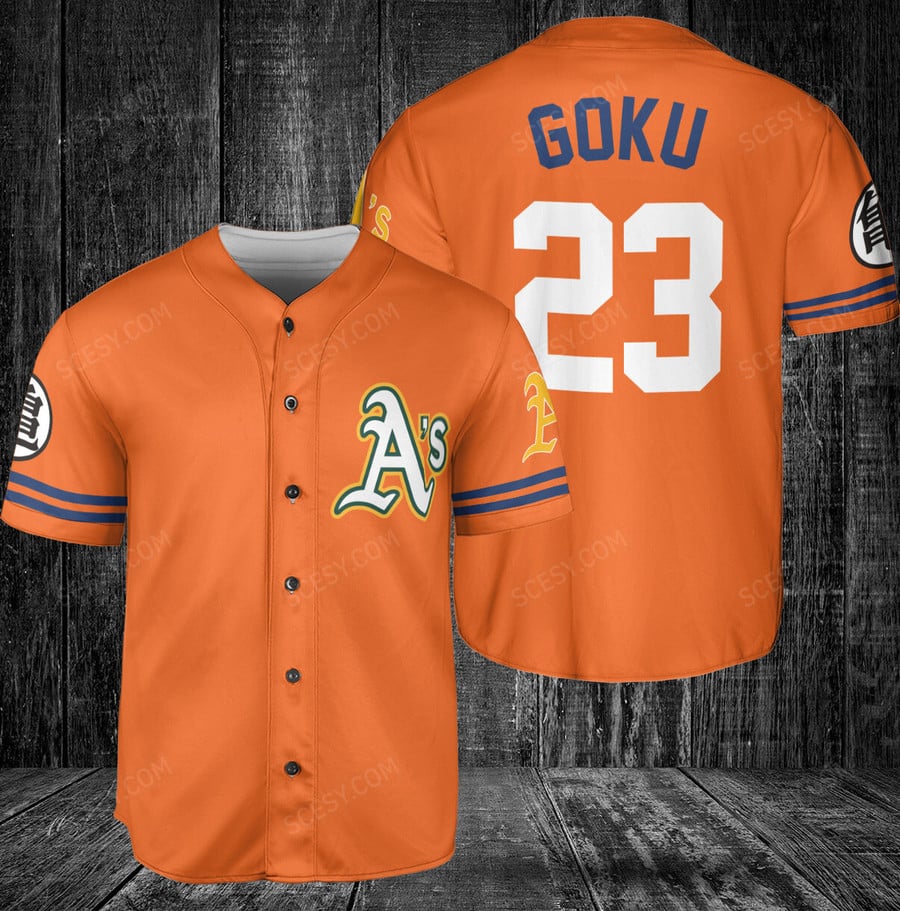 Custom Oakland Athletics Goku Baseball Jersey - Limited Edition - Scesy