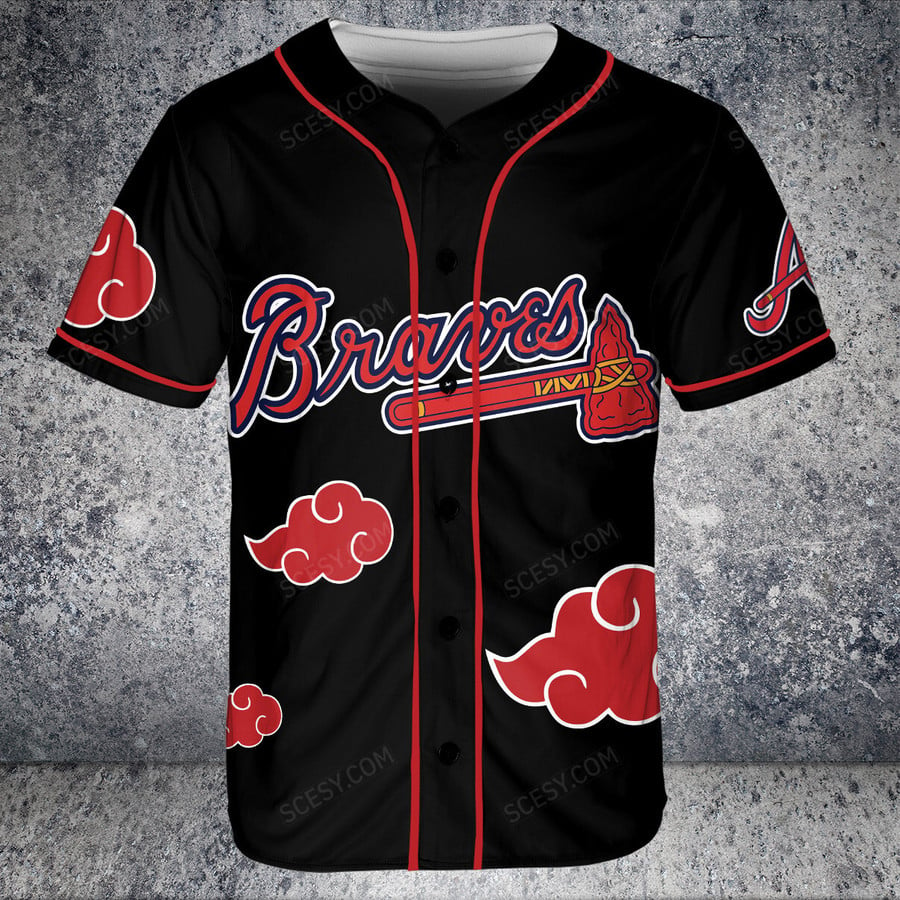 Atlanta Braves Naruto Anime Akatsuki Baseball Jersey - Limited