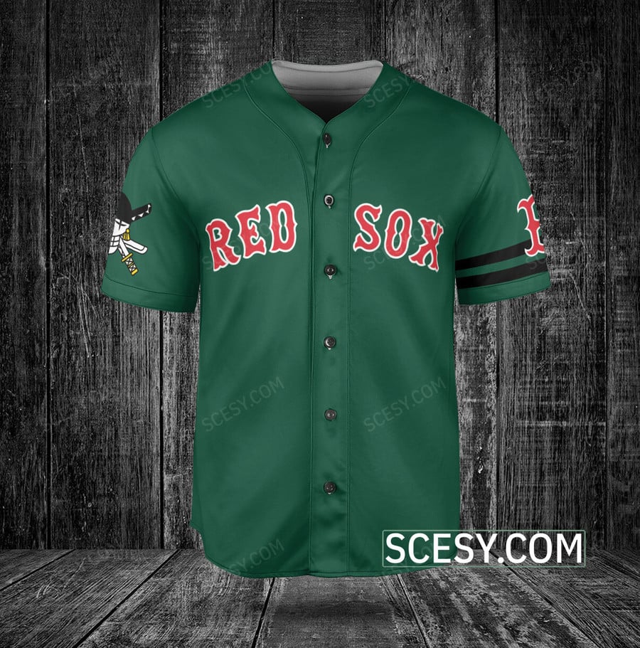 Boston Red Sox One Piece Baseball Jersey Forest Green - Scesy