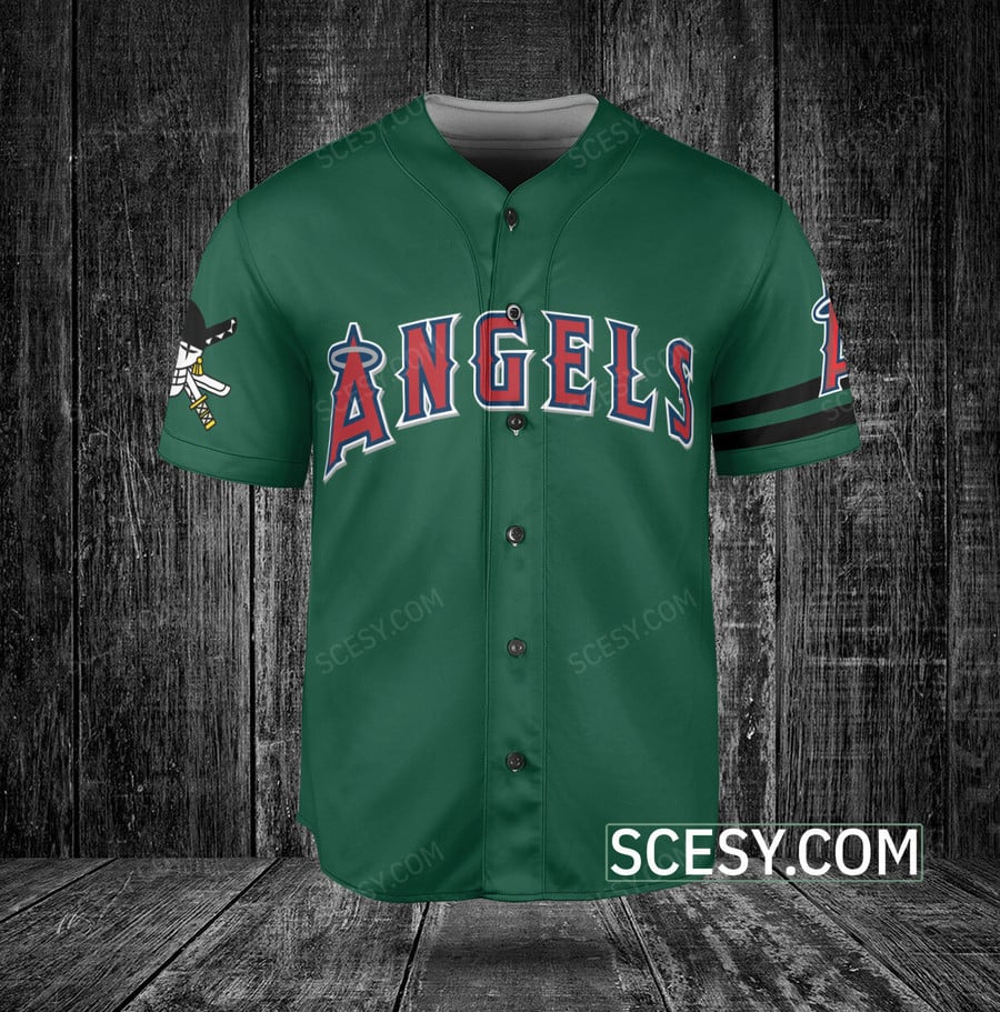 Los Angeles Angels One Piece Baseball Jersey Red - Scesy