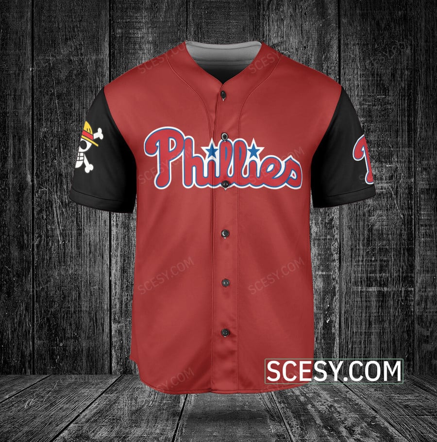Philadelphia Phillies One Piece Baseball Jersey Red - Scesy