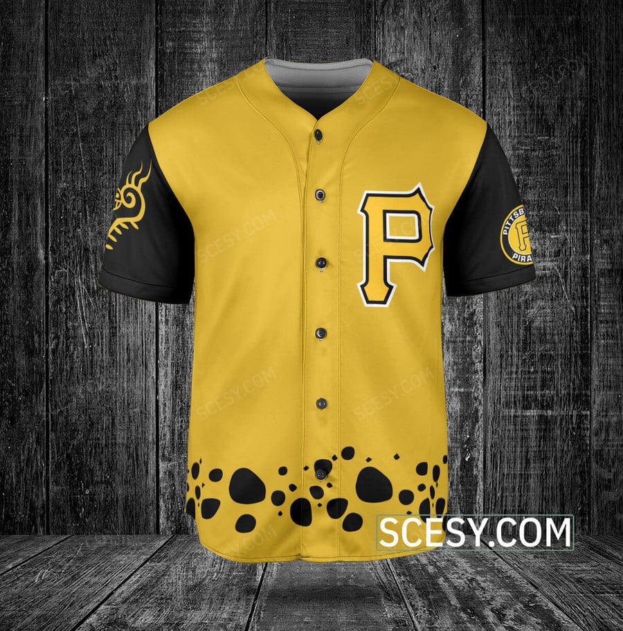 Pittsburgh Pirates One Piece Baseball Jersey Yellow - Scesy